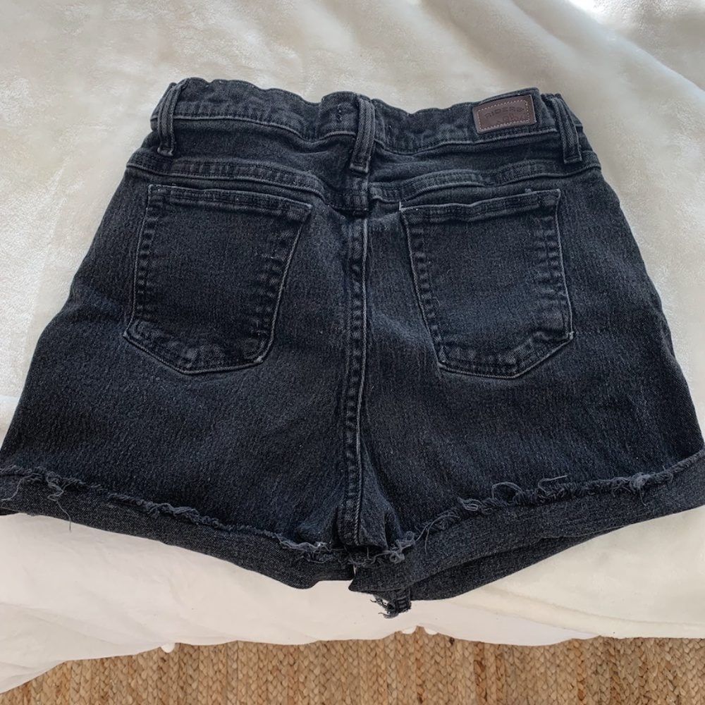 Riders Black High Waisted Denim Shorts 6